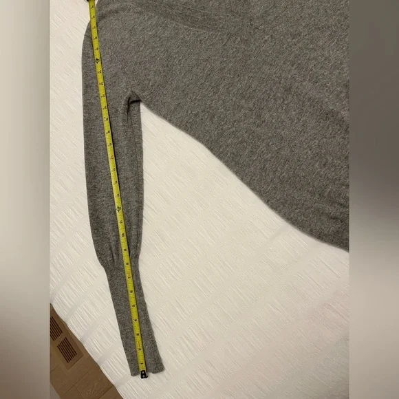 AUTUMN CASHMERE Deep V Neck Pullover Fine Knit Sweater Bodycon Luxury Minimalist - Picture 12 of 14